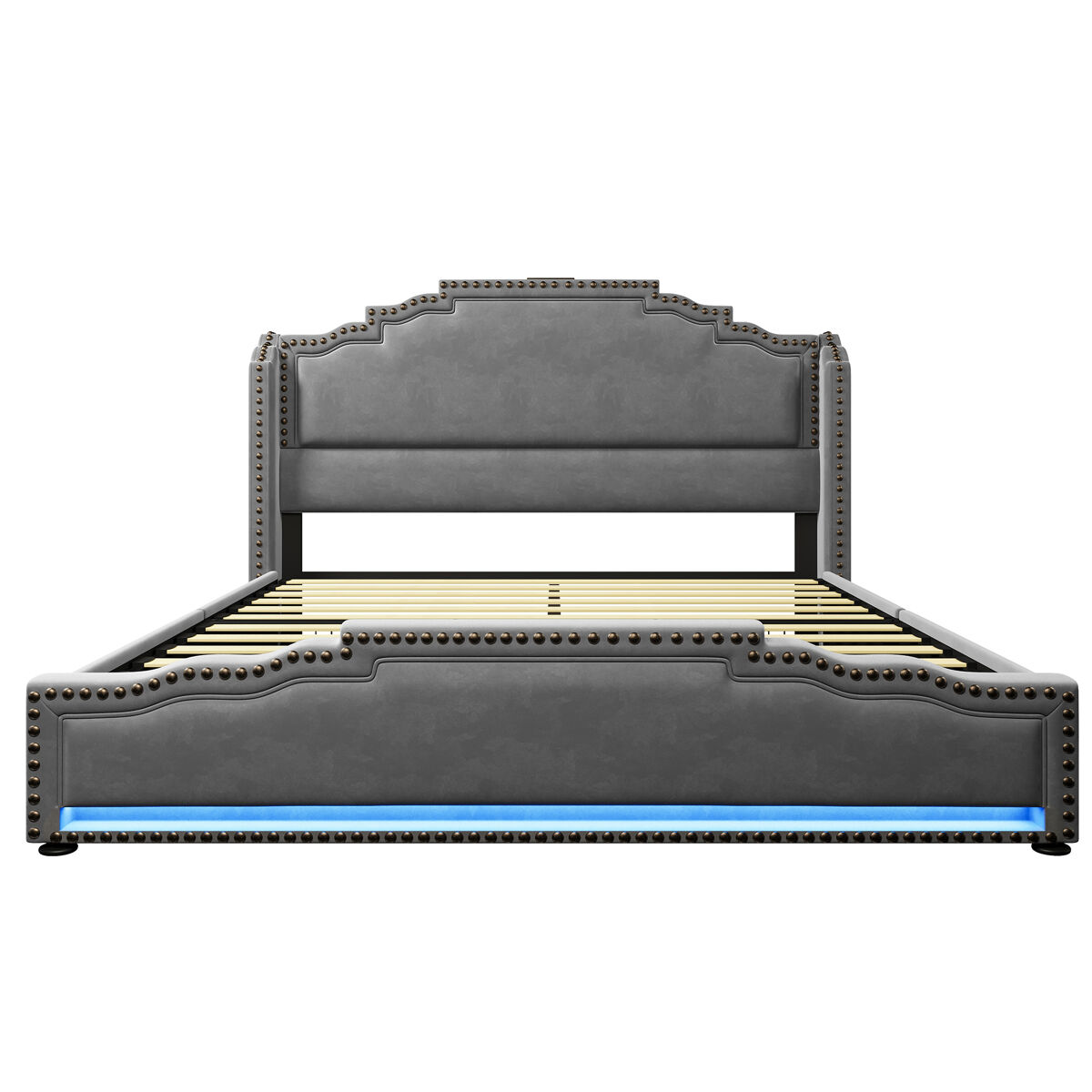Camas de matrimonio 149x214 Gris