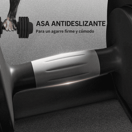 SPORTNOW Conjunto de Pesos Ajustável de 10 kg Haltere para Exercício com Ajuste Rápido de Peso com Base de Armazenamento e Pega Antiderrapante para Treino em Casa e Ginásio 33xØ16 cm Preto SPORTNOW Conjunto de Pesos Ajustável de 10 kg Haltere para Exercício com Ajuste Rápido de Peso com Base de Armazenamento e Pega Antiderrapante para Treino em Casa e Ginásio 33xØ16 cm Preto
