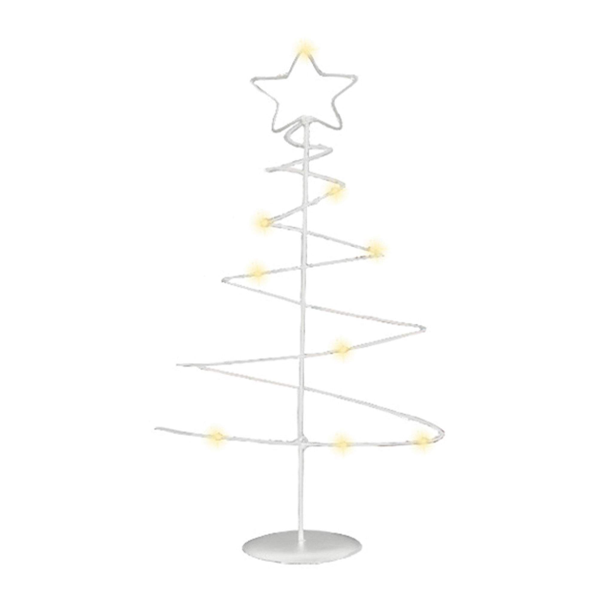 Árbol Navideño decorativo de Metal con Estrella con 46 Luces