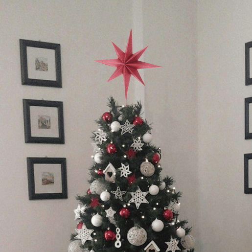 Estrela de Papel Well Home para Árvore de Natal (30 cm)