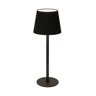Luminária de mesa LED recarregável Well Home preta com 32 luzes brancas quentes e 4 níveis de brilho Ø36,2x10,5cm