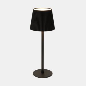 Luminária de mesa LED recarregável Well Home preta com 32 luzes brancas quentes e 4 níveis de brilho Ø36,2x10,5cm