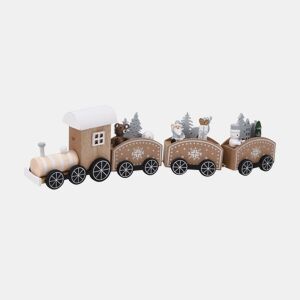 Conjunto de trem de madeira natural 3,5x31x7,5 cm - 2 designs (sortidos)