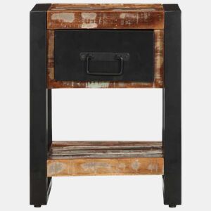 Mesa De Cabeceira - Mesinha De Cabeceira multicor 35x34x45cm madeira maciça recuperada