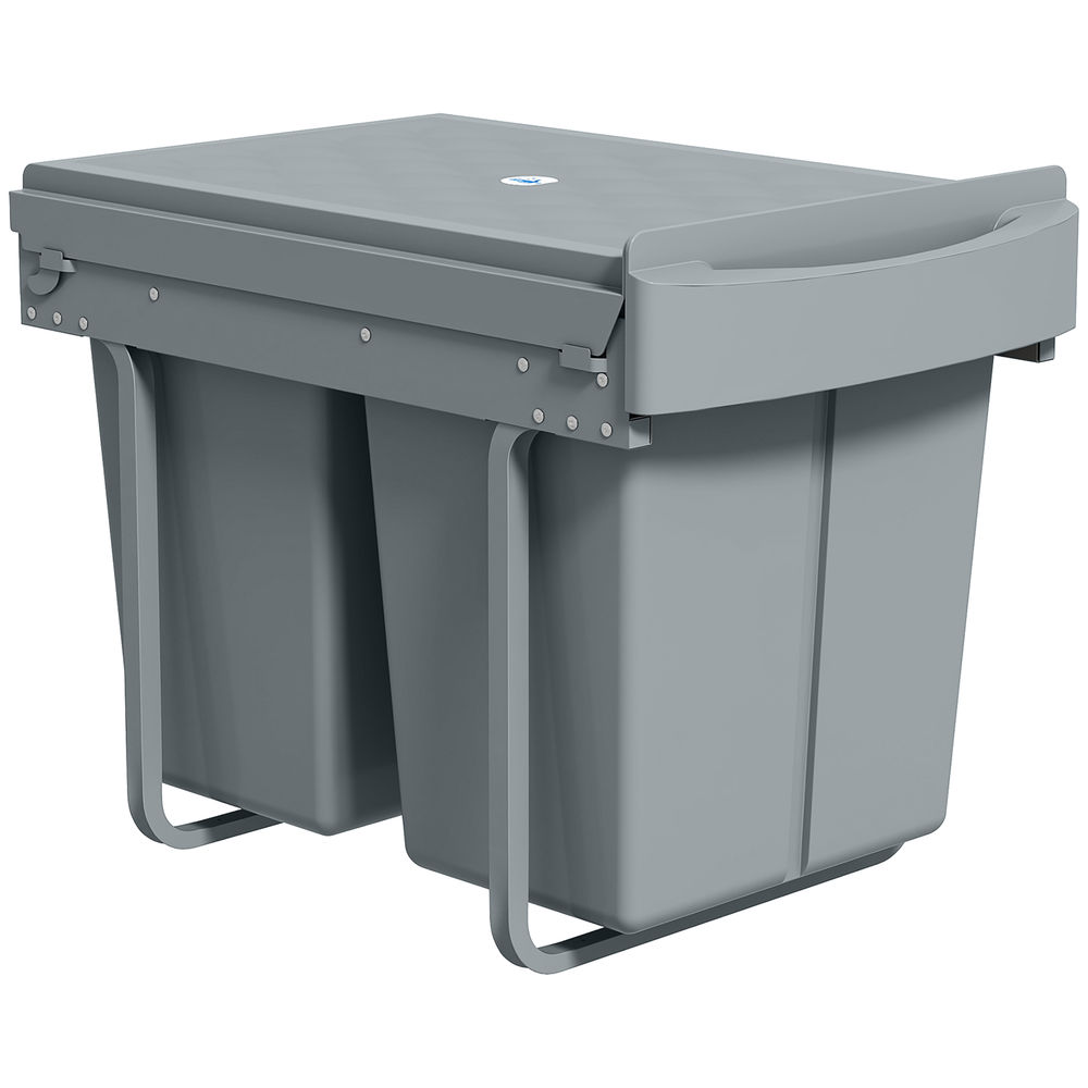 Cubo Basura Extraíble ABS, Metal HOMCOM