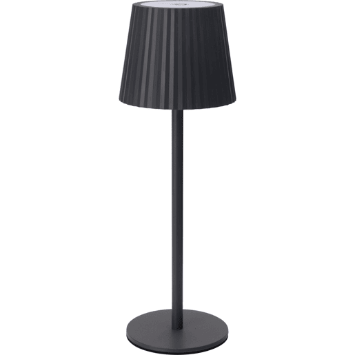 Candeeiro de mesa LED recarregável Well Home cinza com 24 luzes brancas quentes e 3 níveis de brilho Ø27,5x9cm