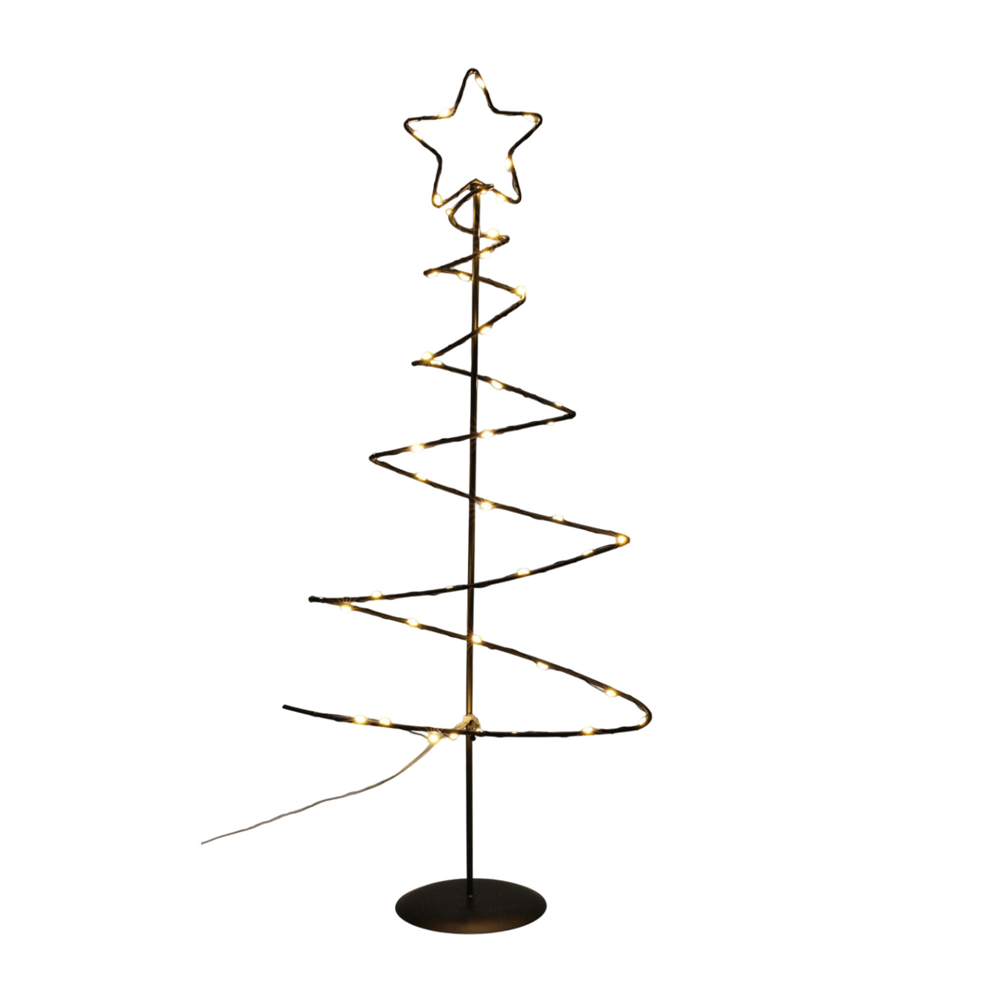 Árbol Navideño decorativo de Metal con Estrella con 46 Luces