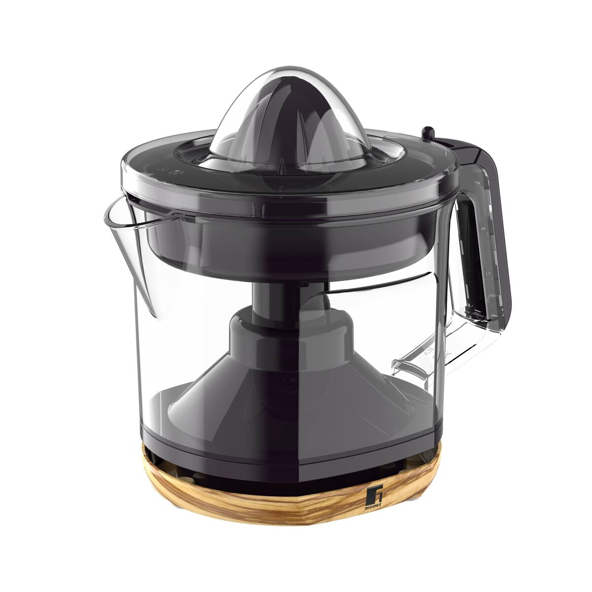Bergner charcoal exprimidor de cítricos 40w de 1l con función reversible y base antideslizante