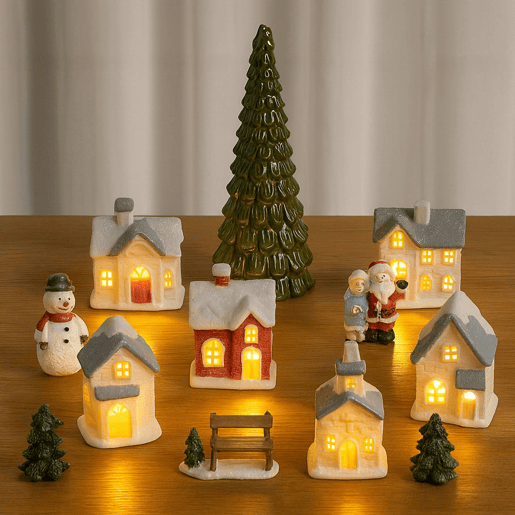 Árvore de Natal Well Home com decorações de LED e cabo de metal