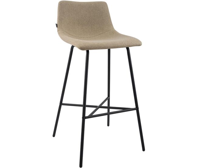 Taburete de bar altona tela gris topo 49x44x98 cm