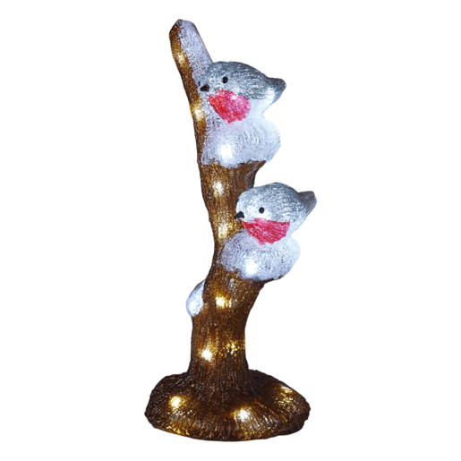 Luminária decorativa em formato de pássaros em árvore com 30 LEDs Luminária decorativa em formato de pássaros em árvore com 30 LEDs