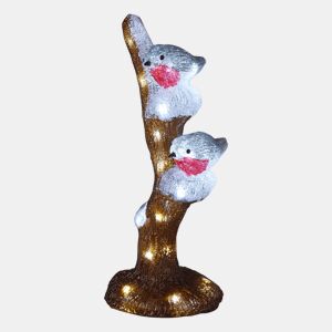 Luminária decorativa em formato de pássaros em árvore com 30 LEDs