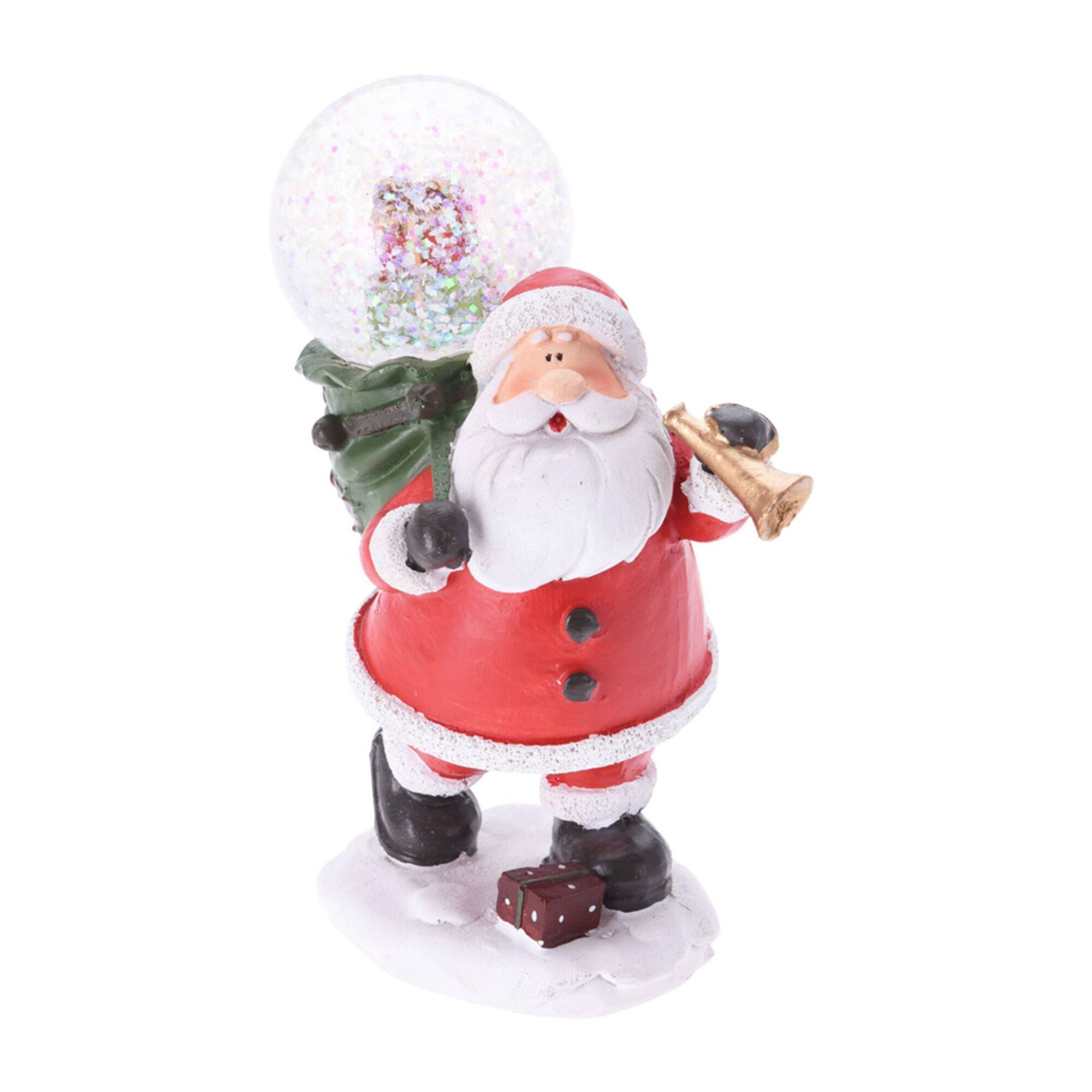 Figura de Papá Noel Decorativa con bola de nieve