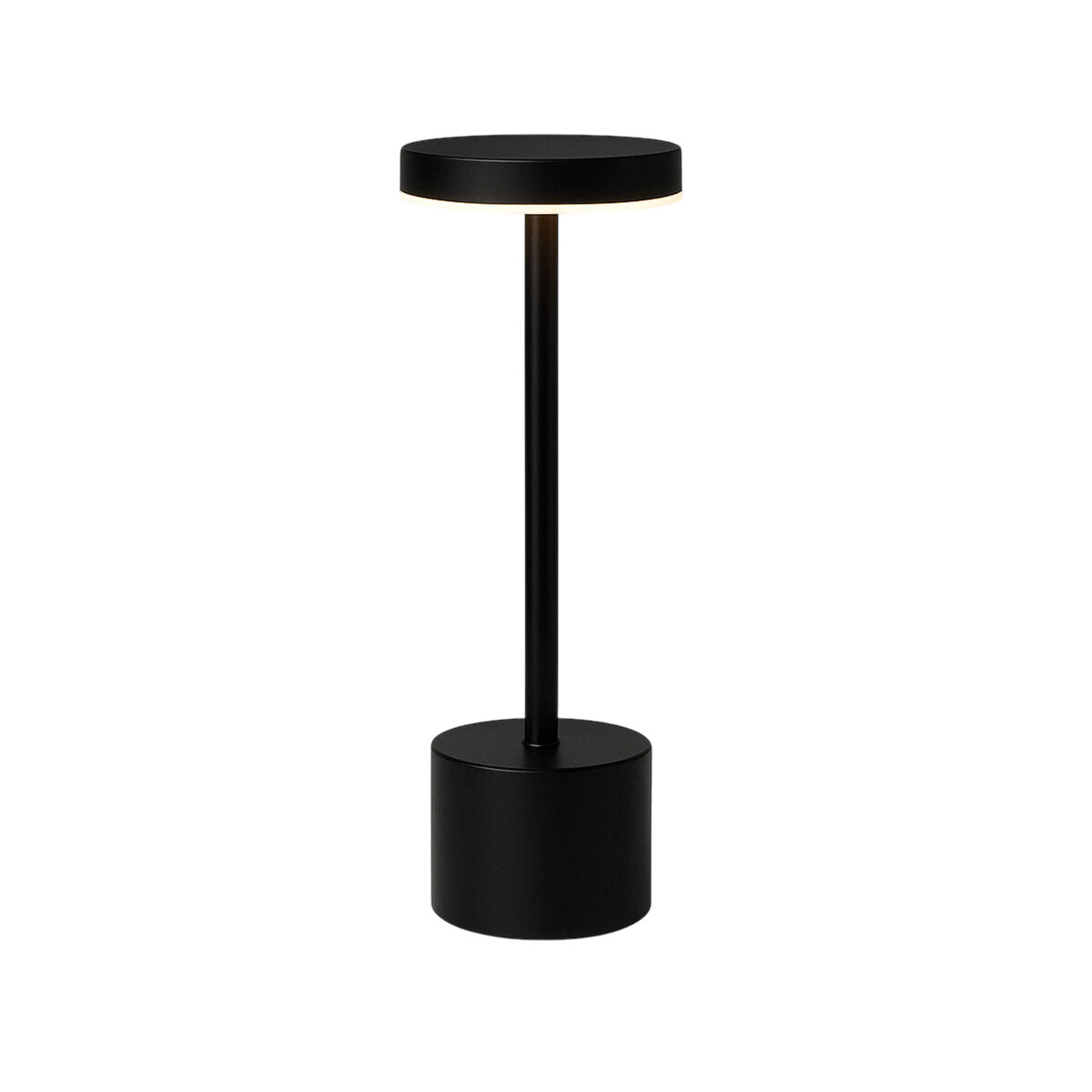 Well home lámpara de mesa color negro con 24 luces led blanco cálido con 3 modos de iluminación ø34,2x8cm