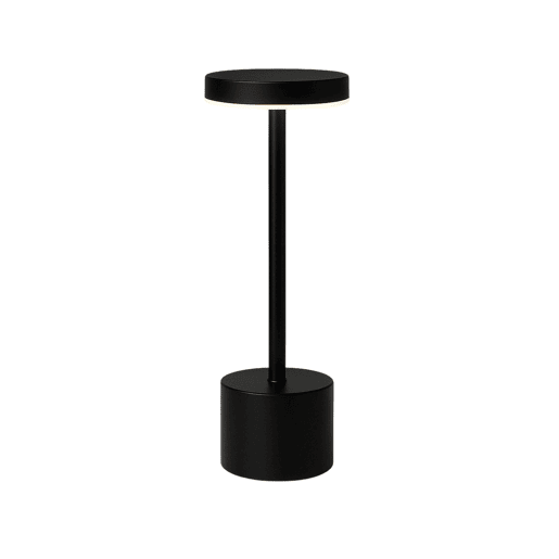 Candeeiro de mesa Well Home preto com 24 luzes LED branco quente com 3 modos de iluminação Ø34,2x8cm