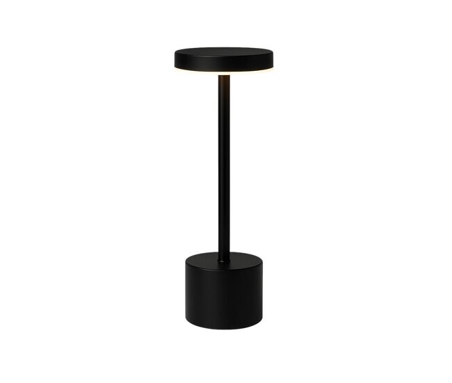 Well home lámpara de mesa color negro con 24 luces led blanco cálido con 3 modos de iluminación ø34,2x8cm
