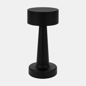 Candeeiro de mesa recarregável Well Home preto com 16 luzes LED e 3 modos de iluminação Ø20,9x8,9cm