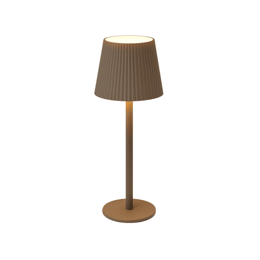 Luminária de mesa LED recarregável Well Home Taupe com 32 luzes brancas quentes e 4 níveis de brilho Ø36,2x10,5cm