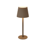 Luminária de mesa LED recarregável Well Home Taupe com 32 luzes brancas quentes e 4 níveis de brilho Ø36,2x10,5cm