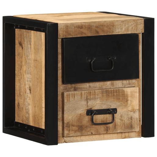 Mesa De Cabeceira - Mesinha De Cabeceira 40x35x40 cm madeira maciça manga áspera