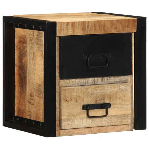 Mesa De Cabeceira - Mesinha De Cabeceira 40x35x40 cm madeira maciça manga áspera