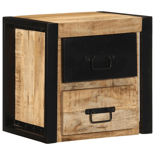 Mesa De Cabeceira - Mesinha De Cabeceira 40x35x40 cm madeira maciça manga áspera