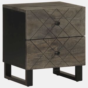 Lote de 2 Mesas De Cabeceira - Mesinhas De Cabeceira 40x33x46 cm mangueira maciça preto