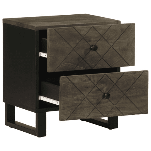 Lote de 2 Mesas De Cabeceira - Mesinhas De Cabeceira 40x33x46 cm mangueira maciça preto