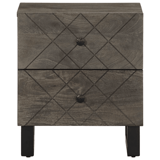 Lote de 2 Mesas De Cabeceira - Mesinhas De Cabeceira 40x33x46 cm mangueira maciça preto