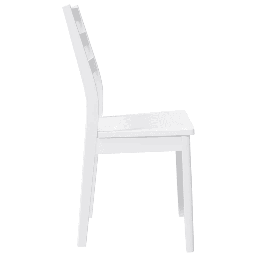 vidaXL Cadeiras de jantar 2 pcs madeira de seringueira maciça branco