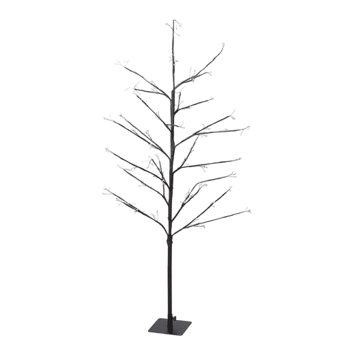 Well Home Árvore marrom de 120 cm com 240 luzes LED brancas quentes