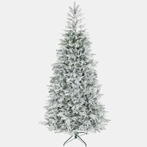 HOMCOM Árvore de Natal Artificial 210 cm Árvore de Natal Nevada Abeto Artificial com 1154 Ramos Base Dobrável e Fácil de Montar Decoração para Casa Escritório Festas Verde