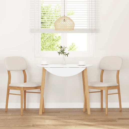 vidaXL Cadeiras de jantar com almofadões 2 pcs madeira maciça natural