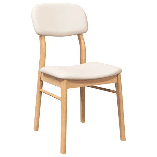 vidaXL Cadeiras de jantar com almofadões 2 pcs madeira maciça natural