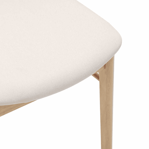 vidaXL Cadeiras de jantar com almofadões 2 pcs madeira maciça natural
