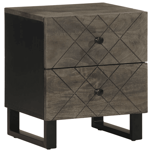 Mesa De Cabeceira - Mesinha De Cabeceira 40x33x46 cm madeira de mangueira maciça preto