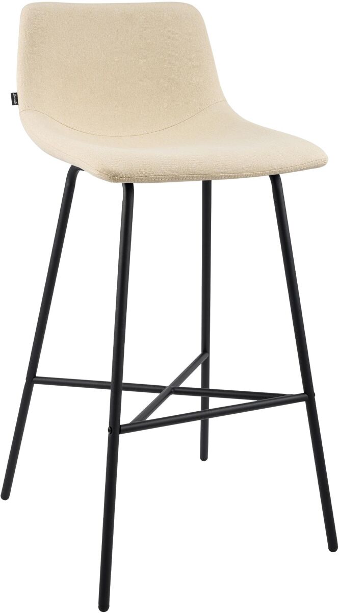 Taburete de bar altona tela crema 49x44x98 cm