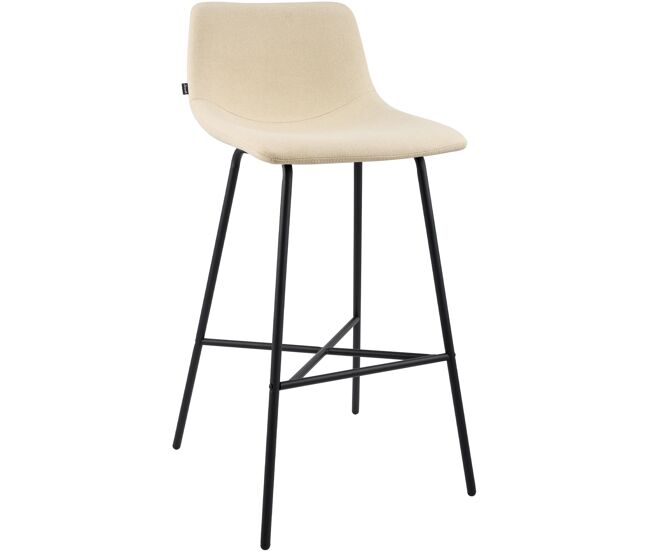 Taburete de bar altona tela crema 49x44x98 cm