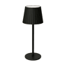 Luminária de mesa LED preta recarregável Well Home com 24 luzes brancas quentes e 3 níveis de brilho Ø27,5x9cm