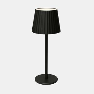 Luminária de mesa LED preta recarregável Well Home com 24 luzes brancas quentes e 3 níveis de brilho Ø27,5x9cm
