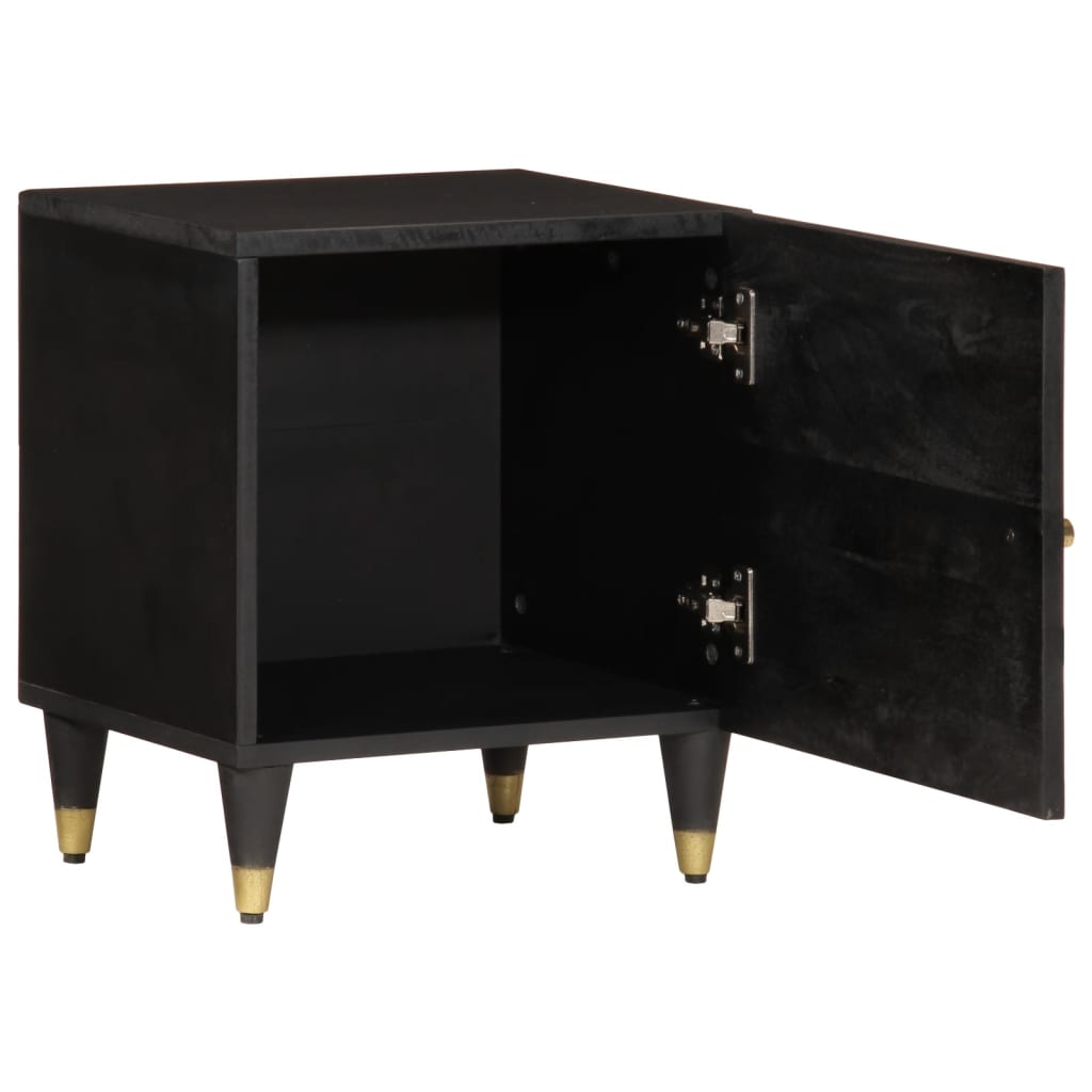 Mesita de noche - mesilla de noche de madera maciza de mango 40x33x46 cm