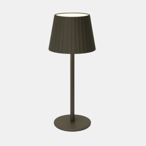 Luminária de mesa LED recarregável Well Home Taupe com 24 luzes brancas quentes e 3 níveis de brilho Ø27,5x9cm