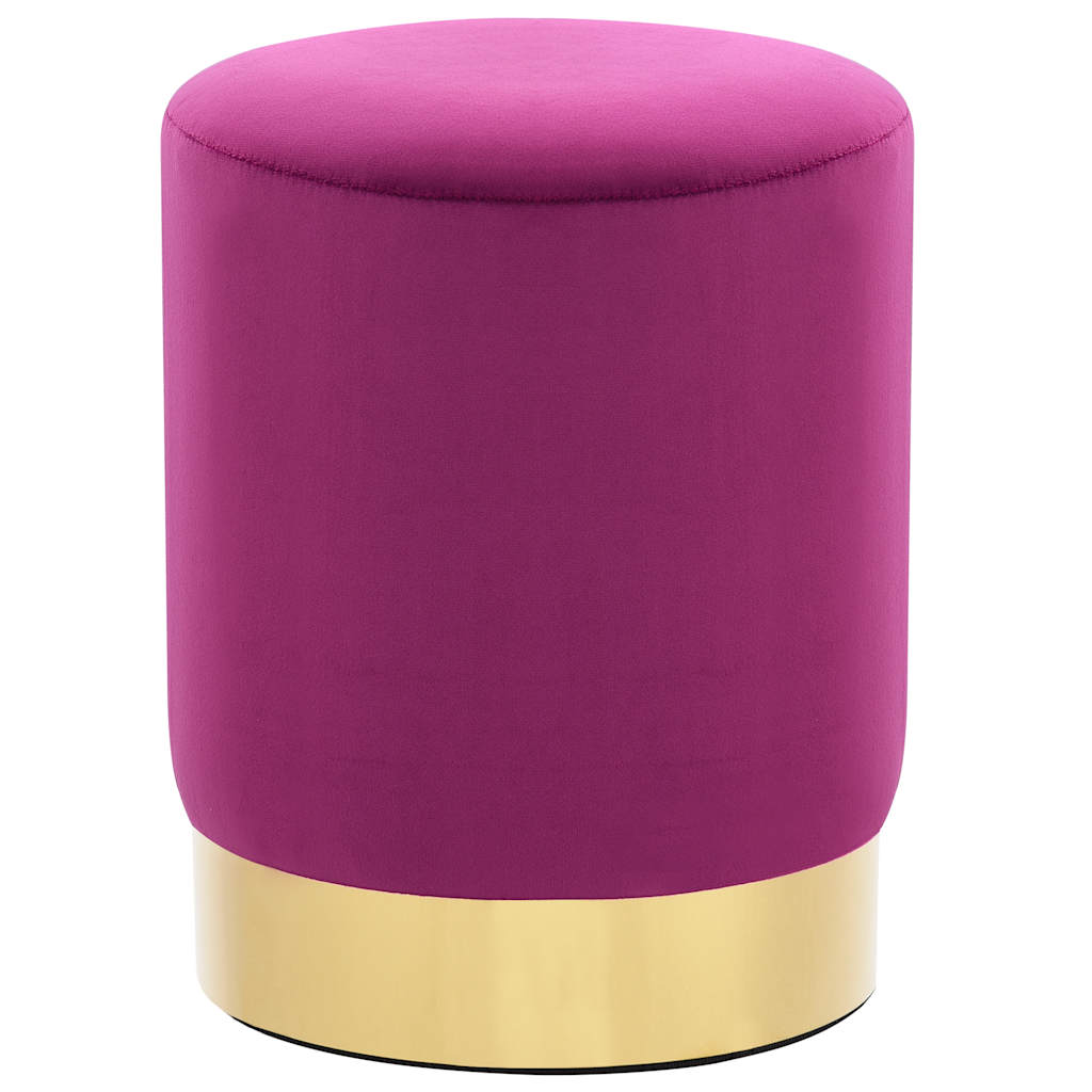 Vidaxl taburete de terciopelo 28 x 36 cm morado y dorado