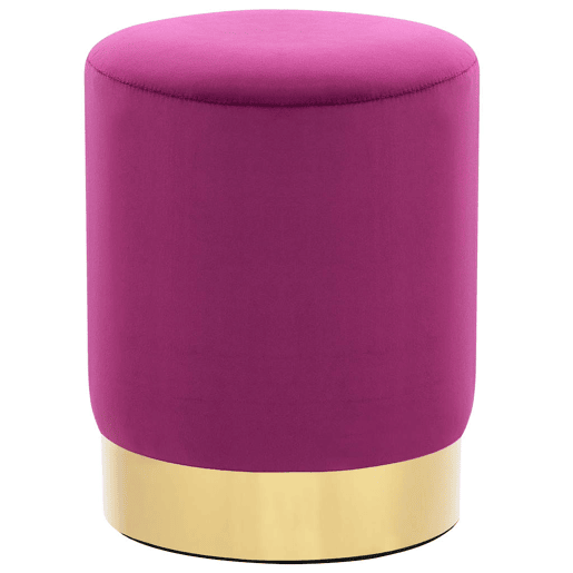vidaXL Banco 28 x 36 cm veludo roxo e dourado
