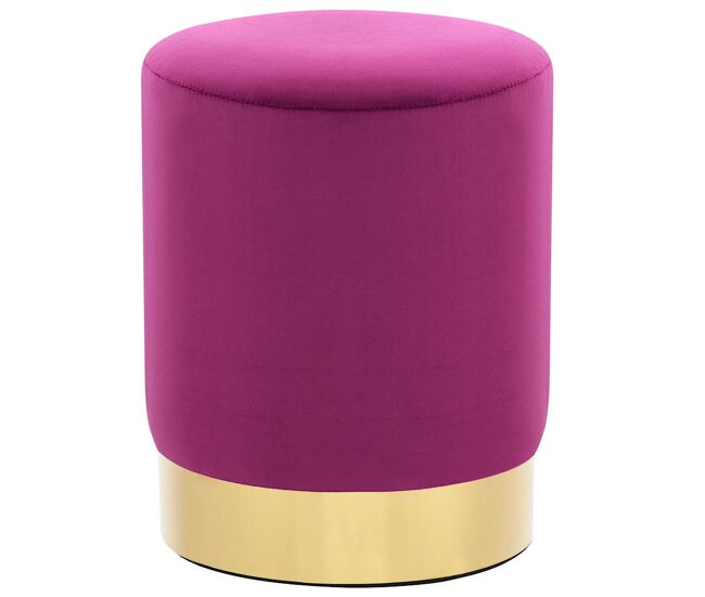 Vidaxl taburete de terciopelo 28 x 36 cm morado y dorado