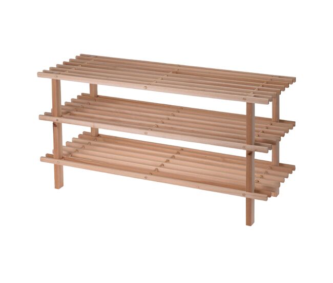 Well home zapatero de madera de abeto 40x77x26cm