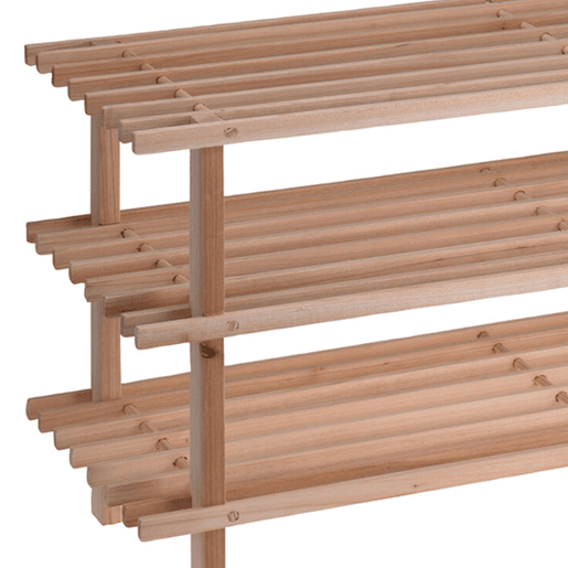Sapateira de madeira de abeto Well Home 40x77x26cm