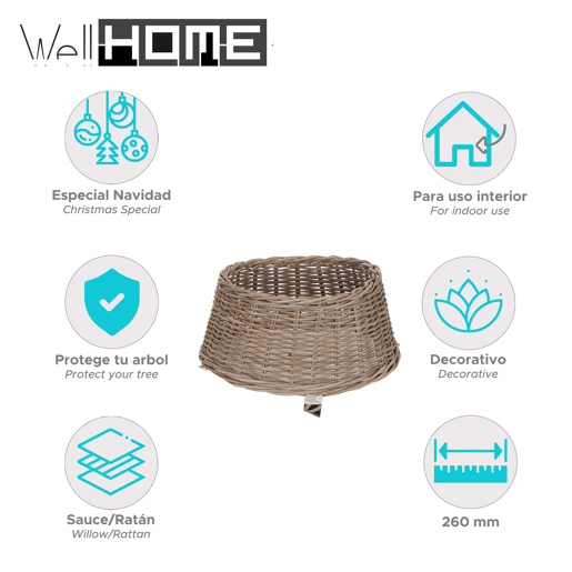 Saia para árvore de Natal Well Home - Espaçosa para decorar sua árvore com estilo