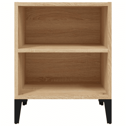 Mesa De Cabeceira - Mesinha De Cabeceira c pernas em metal 40x30x50cm carvalho sonoma