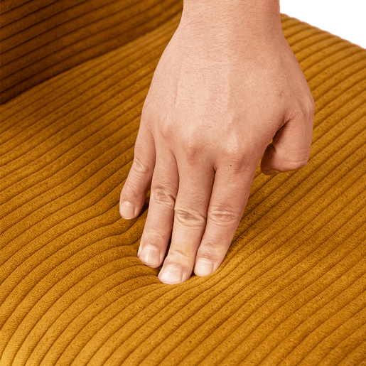 Cadeiras De Jantar Estofadas Em Tecido De Veludo Canelado Amarelo Com Pernas Metálicas Pretas Estilo Escandinavo Conjunto De 4 Ideal Para Sala Cozinha Ou Escritório Moderno